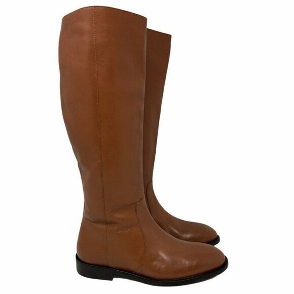J.CREW Quinn J8505 Tall Riding Boots Brown Leather 5 - Picture 1 of 11